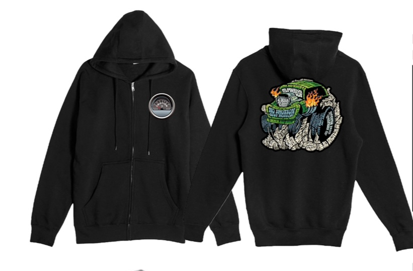 No Emotion Just Motion Midweight Hooded Full-Zip Sweatshirt