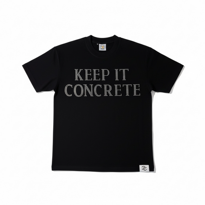 Keep It Concrete Rhinestone T-Shirt (SOLID Edition) – Premium Streetwear Tee