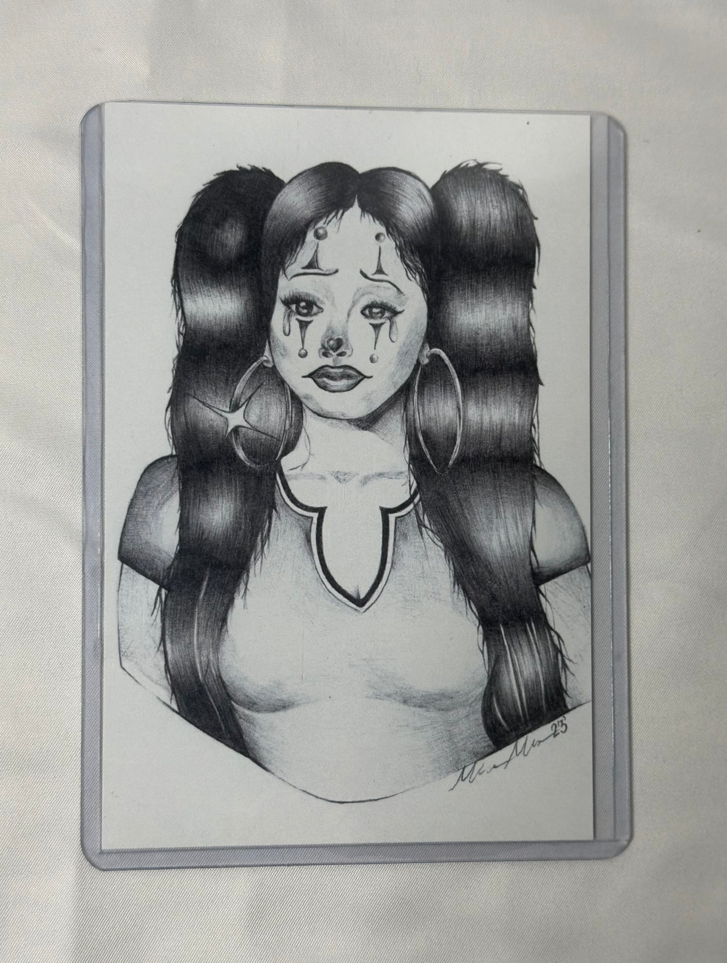 Sad Girl - Ball Point Pen Illustration Art