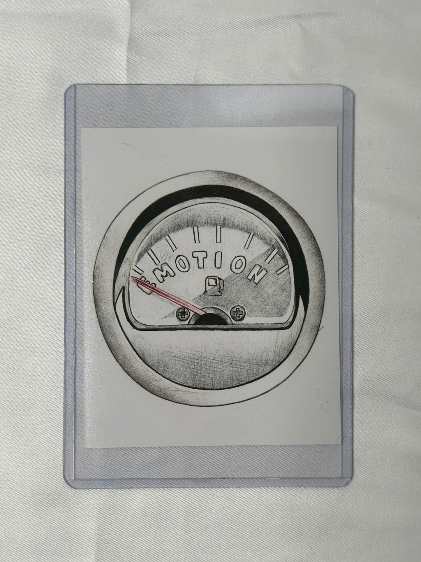 No Emotion Just Motion Gas Guage - Ball Point Pen Illustration Art